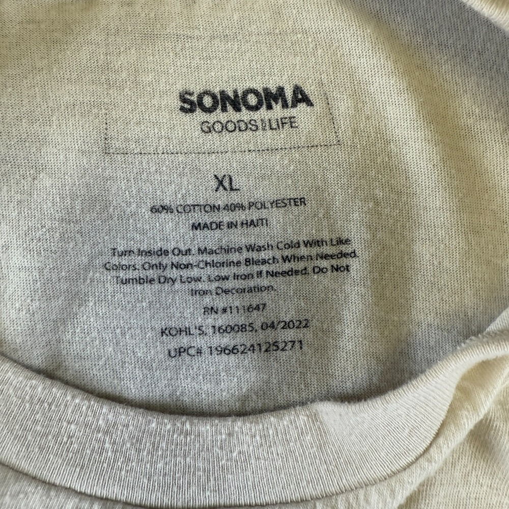 Sonoma Goods for Life American Classic Motorcycles Graphic T-Shirt Mens XL Cream - Picture 3 of 7
